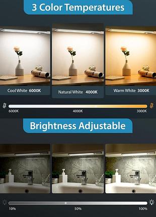 Подсветка для кухонных шкафов, 2 шт. 88 светодиодов, 32 см, датчик движения,...