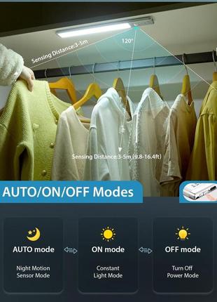 Подсветка для кухонных шкафов, 2 шт. 88 светодиодов, 32 см, датчик движения,...