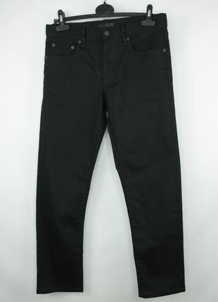 Качественные японские джинсы uniqlo slim straight black selvedge denim mens jeans