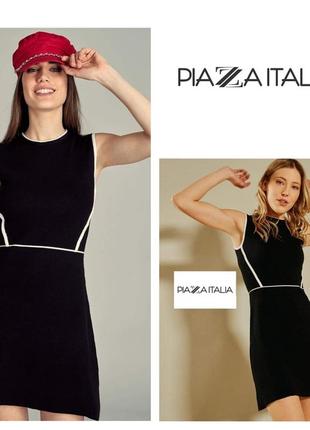 Piazza italia, вовнянв сукня міді в чорному кольорі розмір l