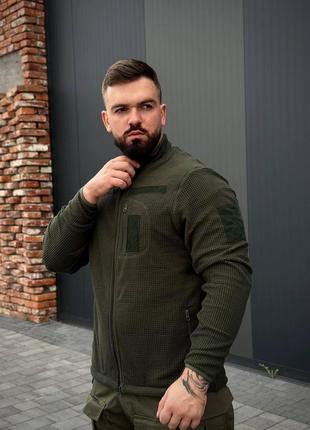 Флісова тактична кофта r&m olive cube ( s - xxxl )
