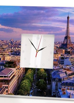 Дизайнерський годинник "париж зверху" декор прикраса в спальню, будинок, кімнату, стильний подарунок
