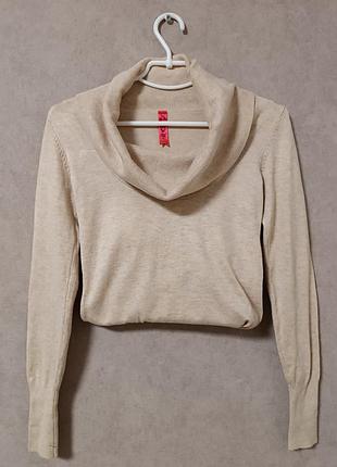 Бежевый свитер zebra вискоза 8