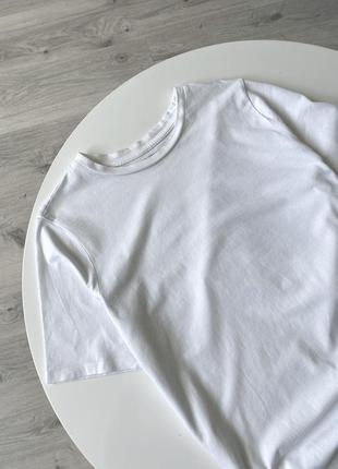 M&s біла базова футболка оверсайз база бавовна2 фото