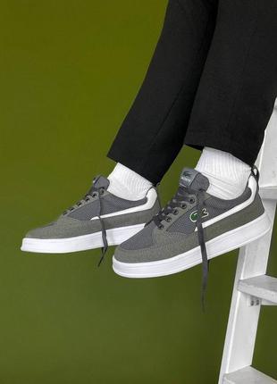 Lacoste joggeur silver кросівки чоловічі5 фото