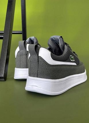 Lacoste joggeur silver кросівки чоловічі6 фото