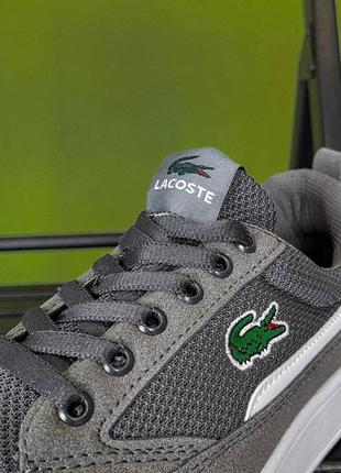 Lacoste joggeur silver кросівки чоловічі4 фото