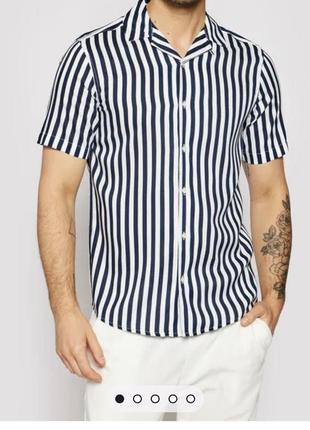Рубашка полосатая тенниска only &amp; sons новая унисекс