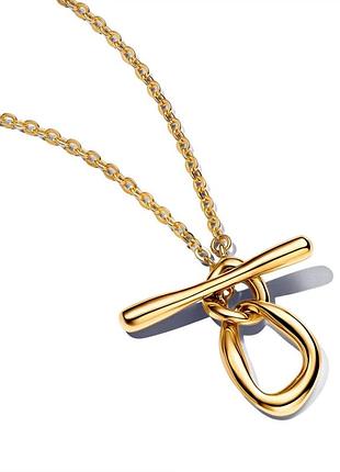 Ожерелье pandora с кругами природной формы и т-застежкой 363255c00