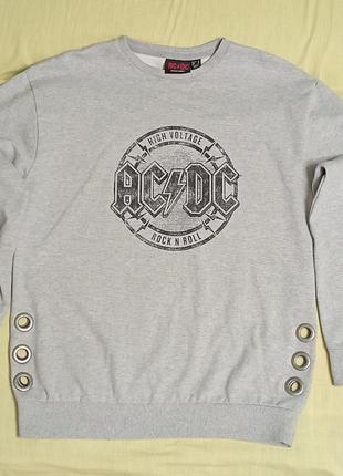 Вінтажний світшот ac/dc з принтом