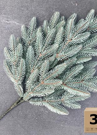 Еловая ветка искусственная classic 60 см голубая (в упаковке 3 штуки)