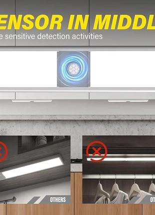 Ktebo, 2 шт. акумуляторні магнітні світильники 30 см із датчиком руху