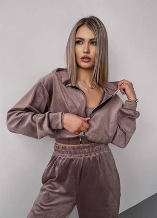 Велюровый спортивный костюм2 фото