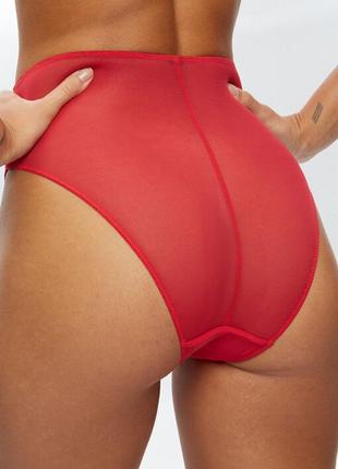 Uk 14 / сексуальные высокие красные прозрачные кружевные трусики бразильян ann summers нюансик!2 фото