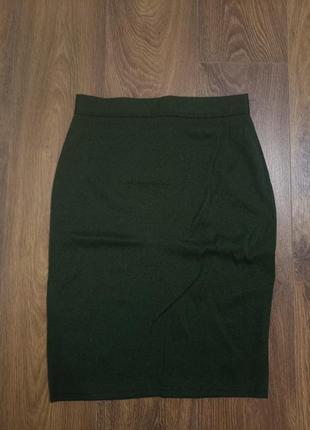 Темно зеленая юбка, размер s, в едином эко-земляре