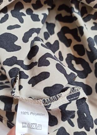 Леопардовая блуза с рюшами/оборками6 фото
