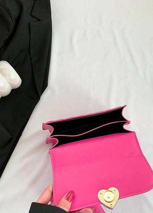 Жіноча сумка 6892 крос-боді світло рожева4 фото