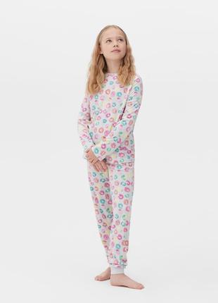 Яркий красивый комплект велюр леопард, пижама primark 13-15 лет 164-166 см