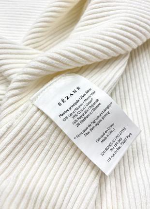 Приталена обтисла сукня-міді з мериносової вовни та органічної бавовни з довгим...