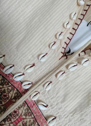 Платье zara м - xl оверсайз хлопок ракушки длинное6 фото