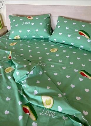 Комплект постельного белья авокадо1 фото