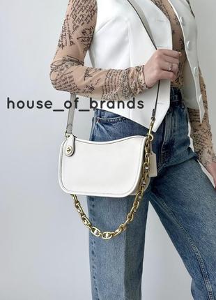Жіноча шкіряна сумка coach swinger bag оригінал женская сумочка кроссбоді коач коуч шкіра