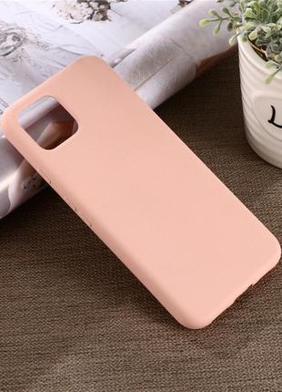 Силіконовий чохол для google pixel 4 рожевий з мікрофіброю soft touch