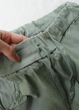 Брендовые брюки брюки в фисташковом оттенке италия3 фото
