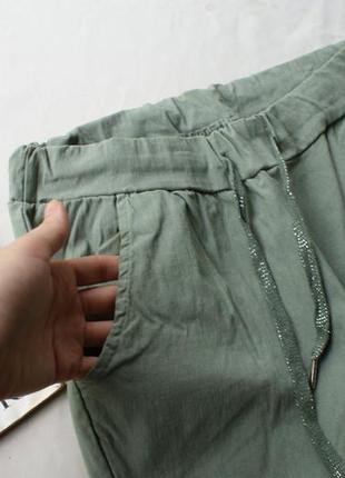 Брендовые брюки брюки в фисташковом оттенке италия5 фото