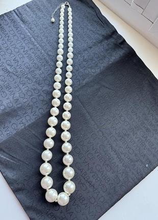 Намисто з крупними перлами, перлини, біжутерія6 фото