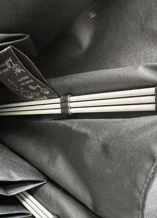 Зонт ручка-карабин, автомат, водоотталкивающий, черный, серый, мужской, женский.