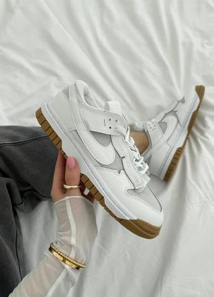 Жіночі кросівки nike air dunk jumbo white найк данк білого кольору1 фото