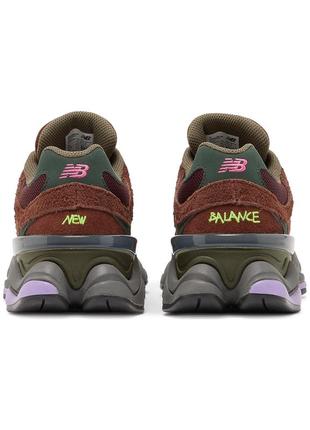 Кроссовки new balance 906086 oak burgundy коричневые женские4 фото