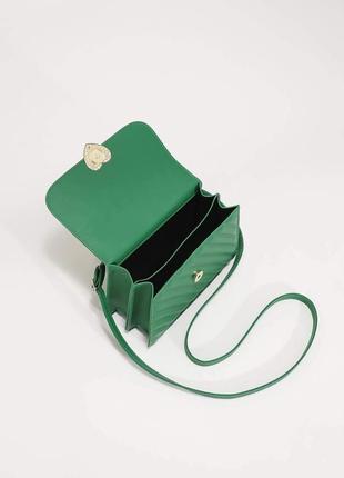 Женская сумка 6892 кросс-боди зеленая4 фото