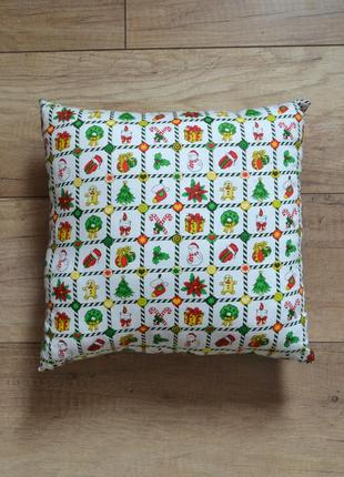 Подушка baby textile новорічна 35х35 см білий