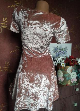 Бархатное короткое платье от missguided5 фото