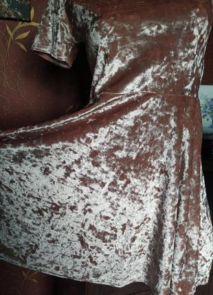 Бархатное короткое платье от missguided3 фото