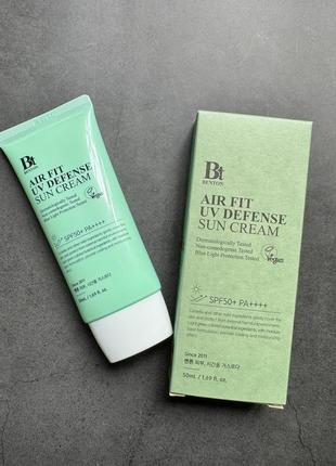 Сонцезахисний крем з центелою benton - air fit uv defense sun cream spf50+/pa++++ (50ml)