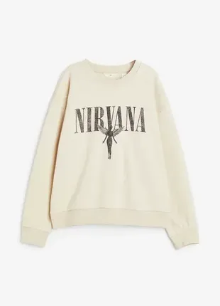 Кремовий світшот nirvana альбом "in utero" h&m