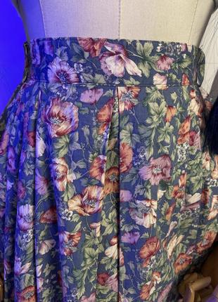 Винтажная эксклюзивная хлопковая пышная длинная юбка в этно стиле юбка к украинскому строю в стиле laura ashley2 фото