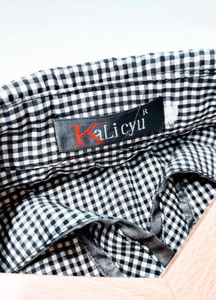 Женская клетчатая рубашка прямого кроя на пуговицах от бренда kalicyu2 фото
