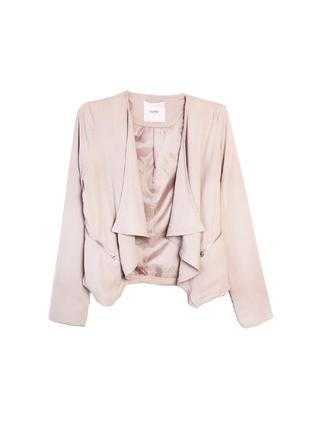 Жіночий піджак без ґудзиків m 44/46 бежевий pull&bear