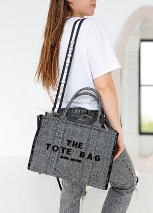 Сумка the jacquard medium tote bag текстиль2 фото