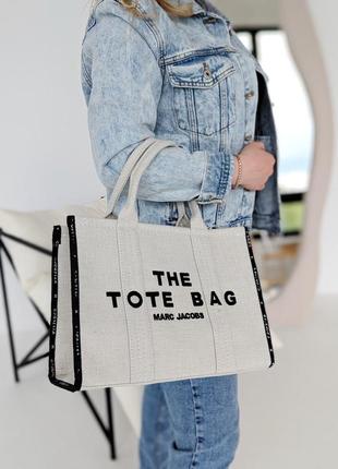 Сумка the jacquard medium tote bag текстиль3 фото