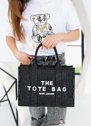 Сумка the jacquard medium tote bag текстиль5 фото