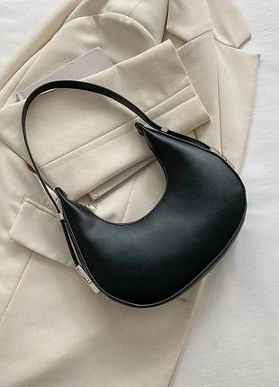 Жіноча сумка 1447 багет чорна