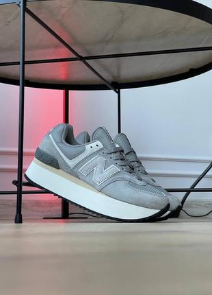 New balance 574 platform grey3 фото