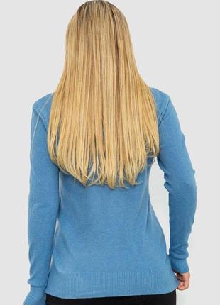 Кофта женский однотонный повседневный, цвет джинс, 244r20334 фото
