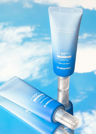 Солнцезащитный крем для лица medi-peel mooltox hyaluronic acid air fit sun cream spf 50+ pa++++, 50ml