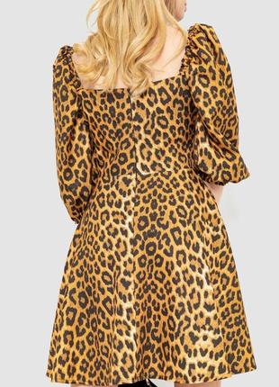 Сукня з леопардовим принтом, колір коричнево-чорний, 172r9894 фото